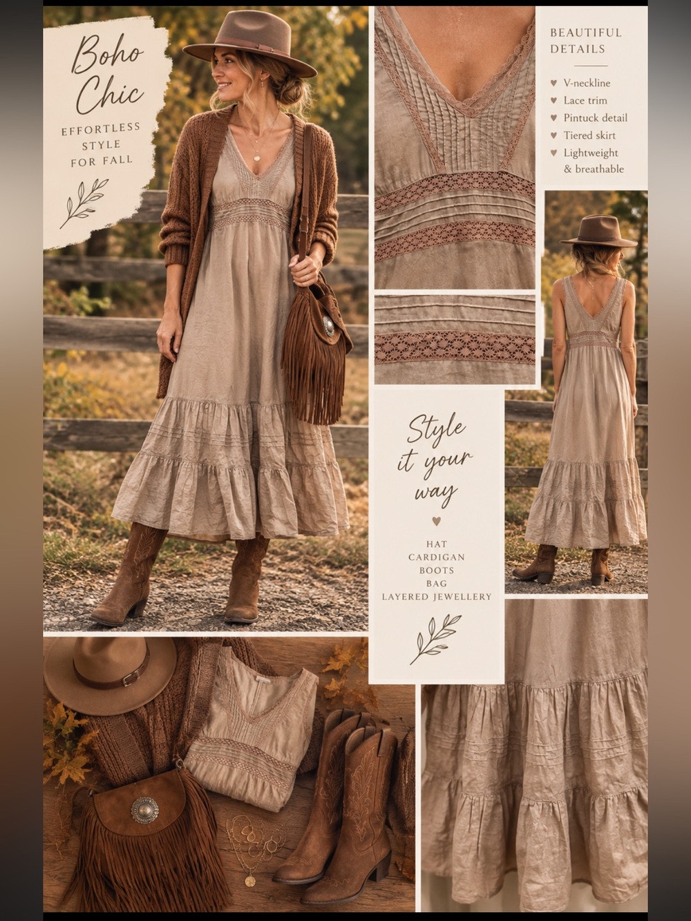 Boho cotton dress